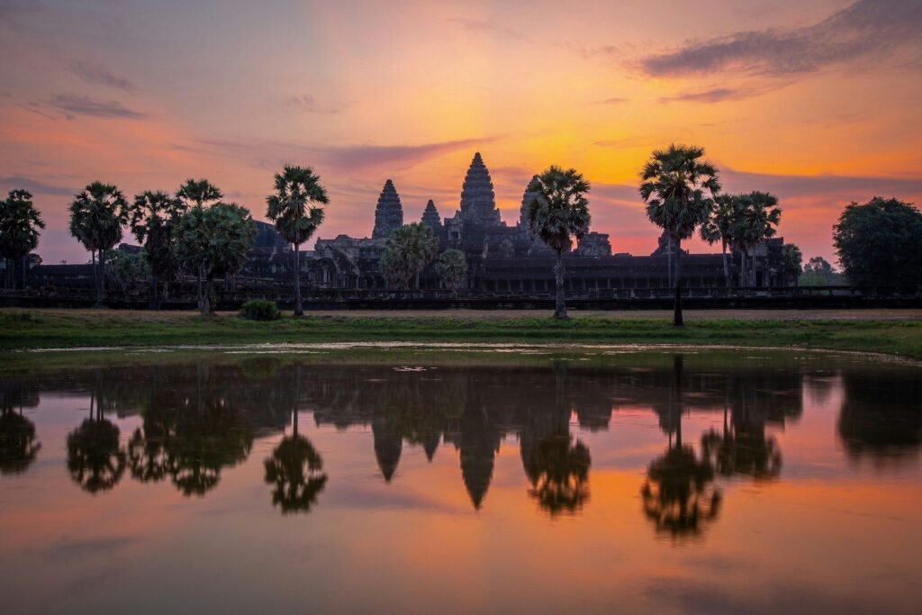 Angkor Wat at sunrise, Siem Reap, Cambodia
