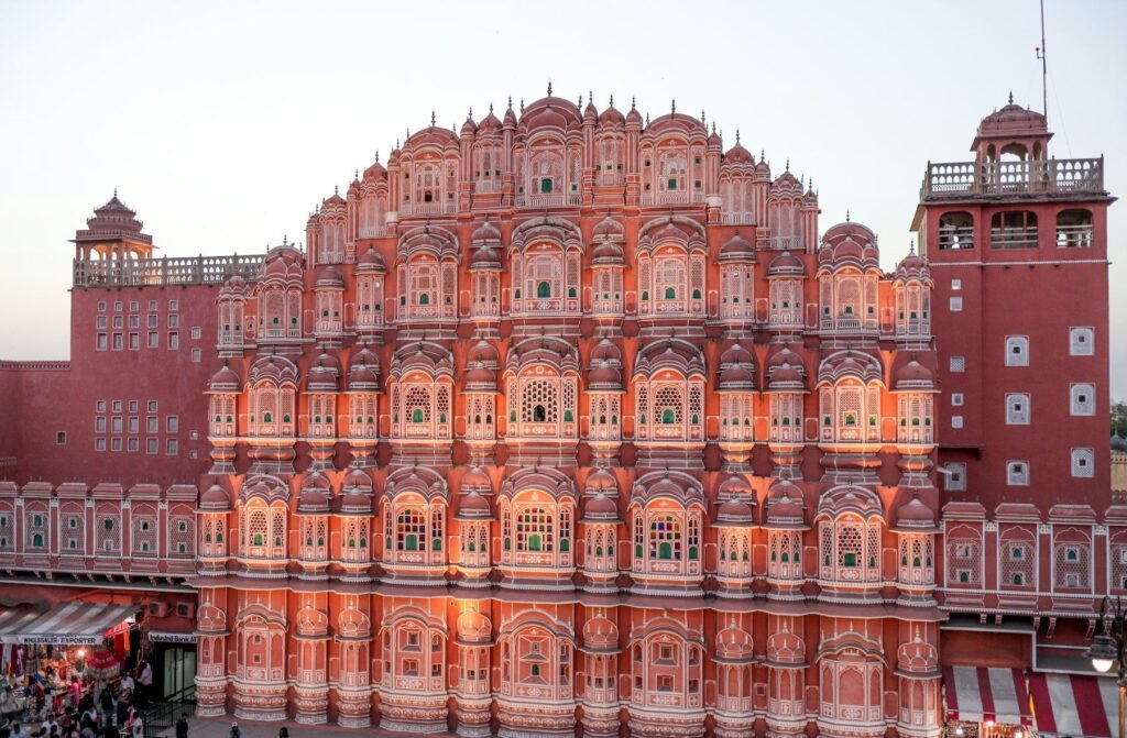 The honeycomb facade of Hawa Mahal, Jaipur